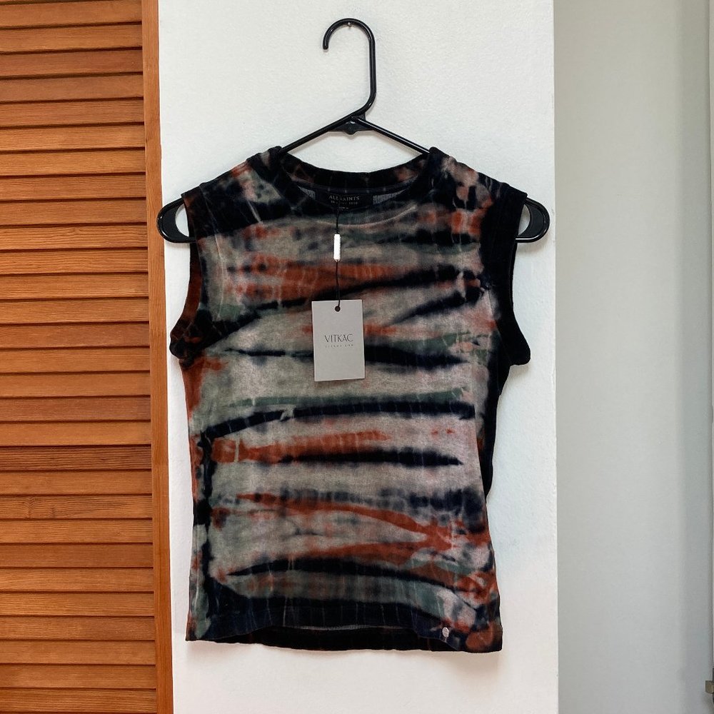 AllSaints Imogen Velvet Tie Dye Tank SZ. $